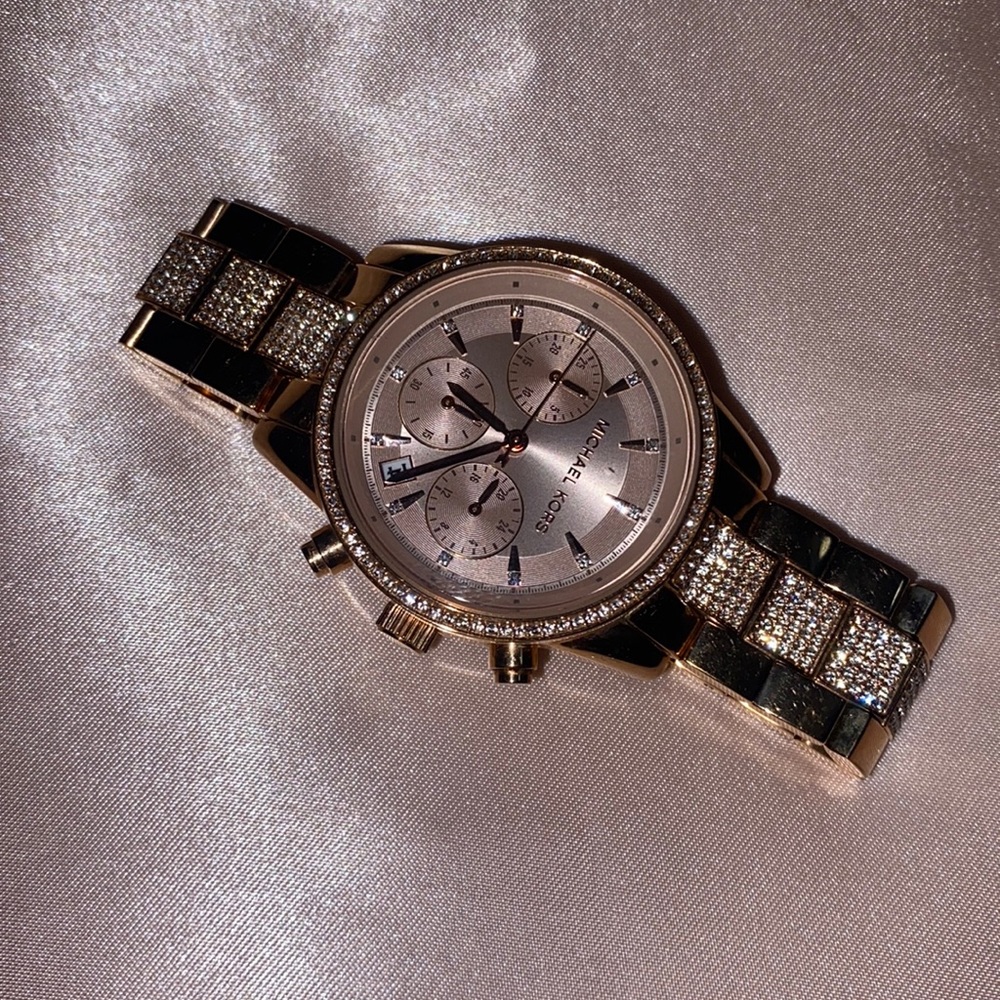 Ritz Pavé Rose Gold-Tone Watch
